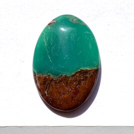 クリソプレーズ[62] 33x23mm 34Cts　天然石ルース／カボションの画像