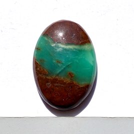クリソプレーズ[64] 31x21mm 36Cts　天然石ルース／カボションの画像