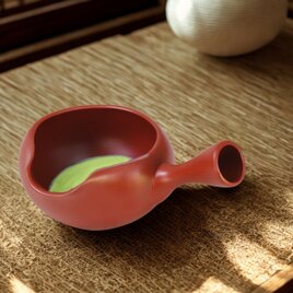 抹茶急須　竹春作（朱泥）【常滑焼】の画像