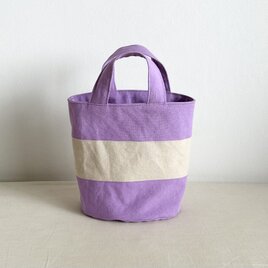 OVALTOTE - stripe -Ⅱ (M)  / lilac × ecruの画像