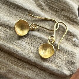 K24 Pure Gold Classic EarringsnⅡ◇純金の揺れるクラシックピアス (両耳分）の画像