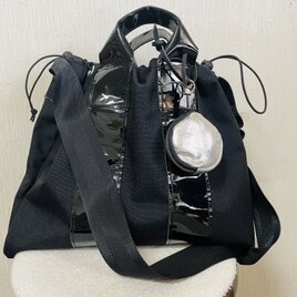 コーデュラの巾着型2wayトートバックの画像