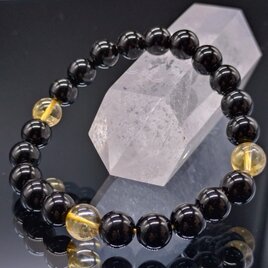 モリオン・シトリン(黄水晶)・8mm・【最高品質・鑑別済み】ブレスレットの画像