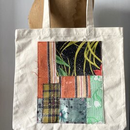 totebag /ヴィンテージファブリックのパッチワーク　トートバッグ■tf-376eの画像