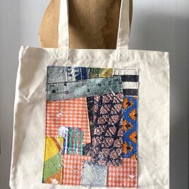 totebag /ヴィンテージファブリックのパッチワーク　トートバッグ■tf-376iの画像