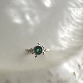 Trapiche Emerald K10 Ringの画像