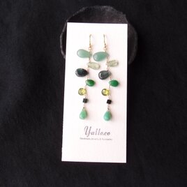【K14gf】Mobile Earrings／モビールピアス（Green）の画像