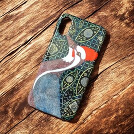 森のリズム / カンムリキツツキのiPhoneケース（背面タイプ）の画像