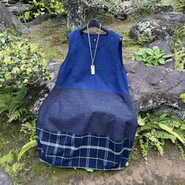 【着物リメイク】コクーン型ジャンパースカート/の画像
