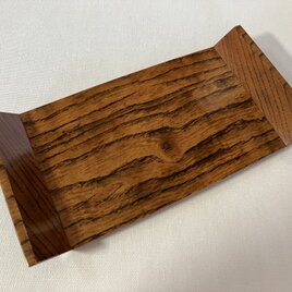 欅拭漆折小皿の画像