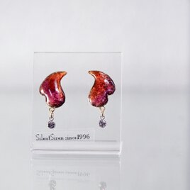 レインドロップピアス（サンセットカラー）の画像