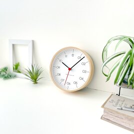 KATOMOKU plywood clock 24 Ssize ナチュラル km-151NAS 掛け時計 木製 小さいの画像