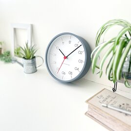 KATOMOKU plywood clock 24 Ssize グレー km-151GRS 掛け時計 木製 小さいの画像