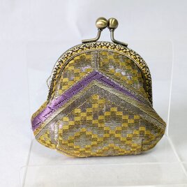 帯から作ったがま口の画像