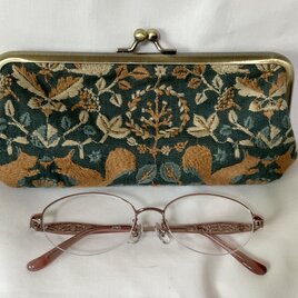 点と線模様製作所　リスノモリ　がま口メガネ、ペンケース　　の画像
