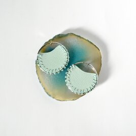 Pastel Flat【レザーピアス/イヤリング】"mint"の画像