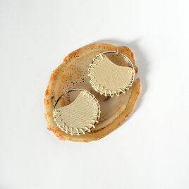 Pastel Flat【レザーピアス/イヤリング】"champagne"の画像