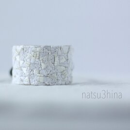 White square ヘアゴム