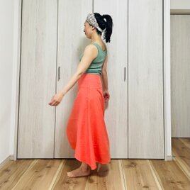 リネンのフィッシュテールスカートの画像