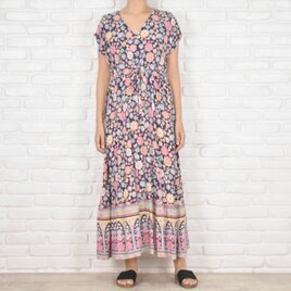 新作！花柄Vネックフリルワンピースの画像
