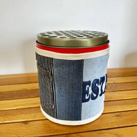 蚊取り線香　缶　カバー★デニムリメイク★アース渦巻　キンチョー　フマキラーの画像
