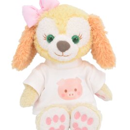 単品コーデ用 クッキーアン 服 着せ替え コスチューム Tシャツ＆リボン 子ブタちゃん柄 Sサイズ用 送料無料の画像