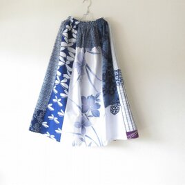 ☆浴衣ミディロングスカート☆パッチワーク♪の画像