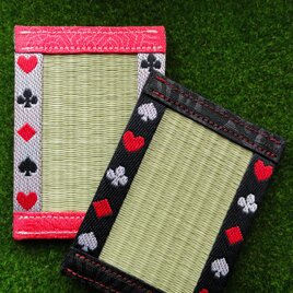 【送料無料】ミニ畳風のマルチケース｜名刺入れ／カードケース｜畳縁×和紙畳表