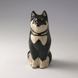 動物の陶置物＜黒柴＞のコピーの画像
