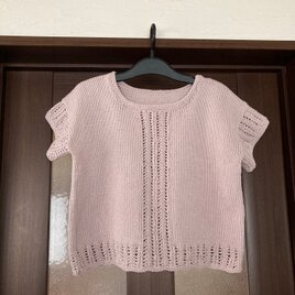 ＊送料無料＊　ニュアンスカラーのレーシーニットの画像