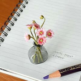 《和紙の花》花瓶＆ピンクのガーベラの花束の画像