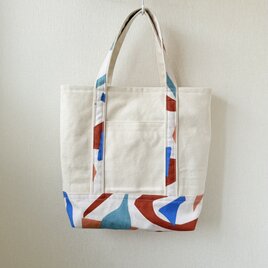帆布のトートバッグ（生成×幾何学）の画像