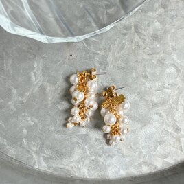 PA335-【 AVON 】エイボン・ヴィンテージピアス 1989 "Frosted Grapes"の画像