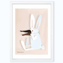 バレバレです　ウサギ　　送料無料 　イラスト　A4〜A0　ポスター　アートポスター　アートsei検索新着順　3524の画像