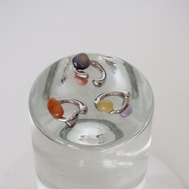 " Agate loose stone ear cuff " -deux- 【SILVER】の画像