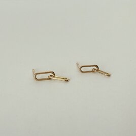 14kgf ◇ クリップチェーンピアス　2 & 2の画像