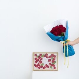 Strawberry Moebe -20本の赤バラブーケ & アフターブーケ Set-《Sサイズ》の画像