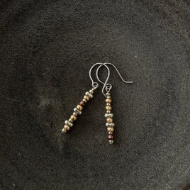 メタリックビーズピアス no.089