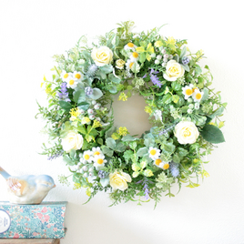 パステルカラーのグリーンリース