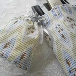 LeavesBorder×BlueLinen 小さなtote＆pouchの画像