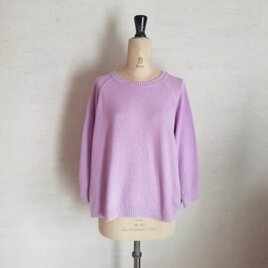 【新色】オーガニックコットン100%鹿の子ポンチョプルオーバー　ライラックの画像