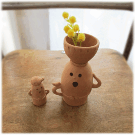 【ハニワちゃん】ちびハニワ付き　子亀の画像