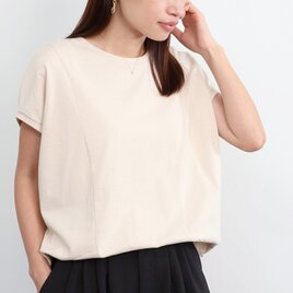 体のラインを拾わない ドルマンスリーブT　エクリュ　0517IVの画像