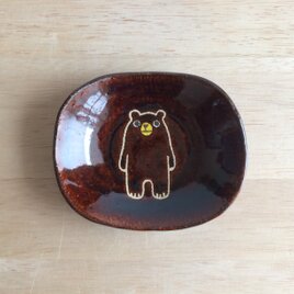 オーバル小皿（クマ）の画像