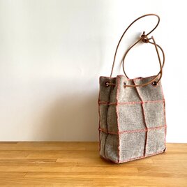 am453 キューブ3wayバッグ　オレンジ