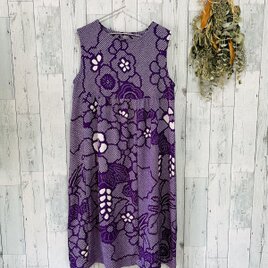 ☆ 綿紅梅の浴衣から Aラインワンピース 浴衣リメイク♪ | iichi
