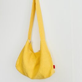 天日干しリネン斜め掛けbag　レモンの画像