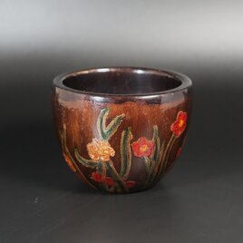 Makie Bowl　 蒔絵槍梅茶椀の画像