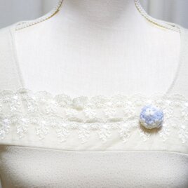 クレイアート　紫陽花のブローチ〈秘めた愛〉の画像