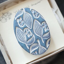 : : : 陶土の草花ブローチ : : : 1374の画像
